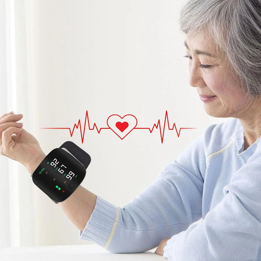 Rechargeable Wrist BP Monitor – Digital LED Display & Voice Broadcast