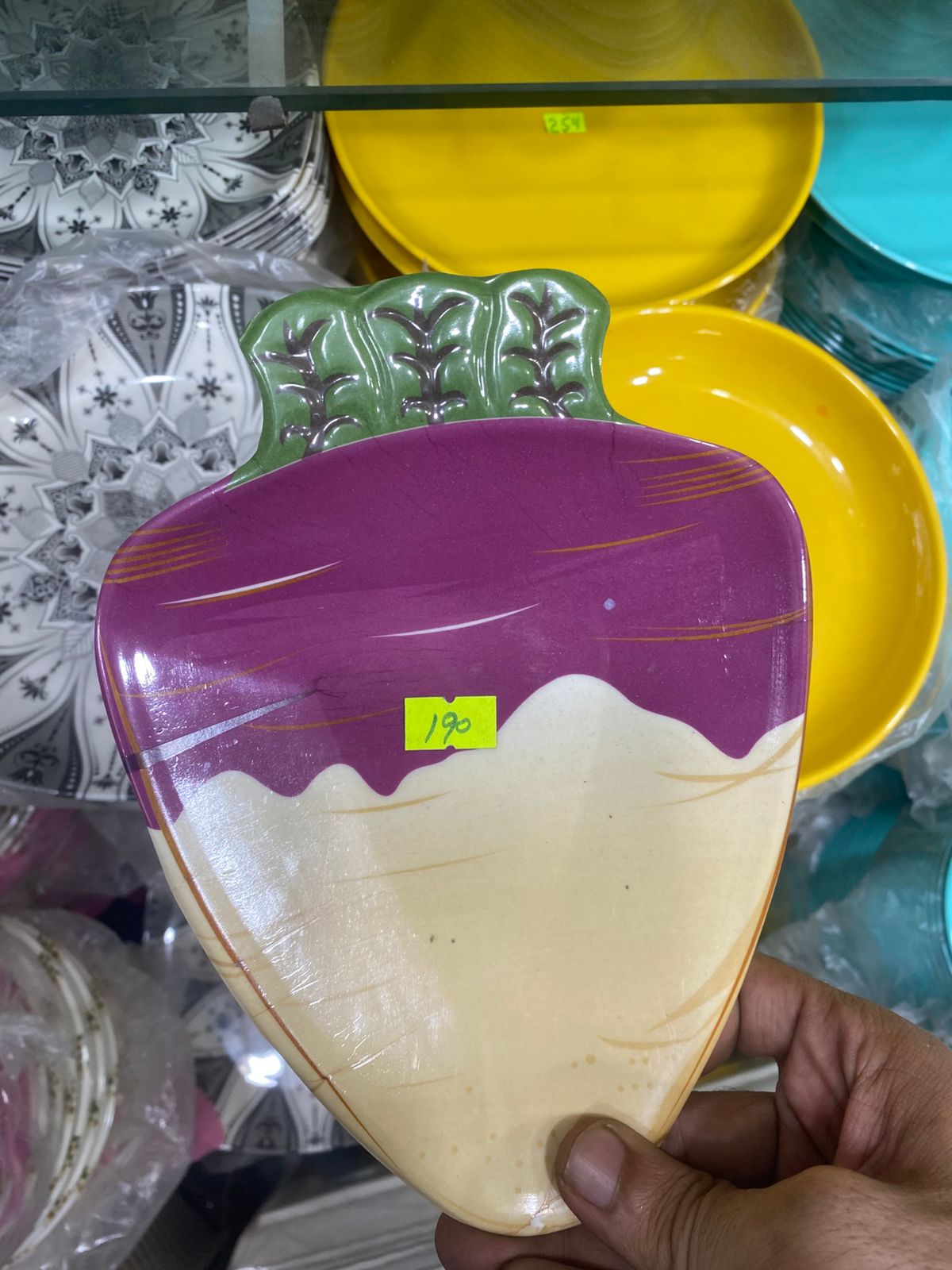 Colorful Melamine Turnip Serving Tray