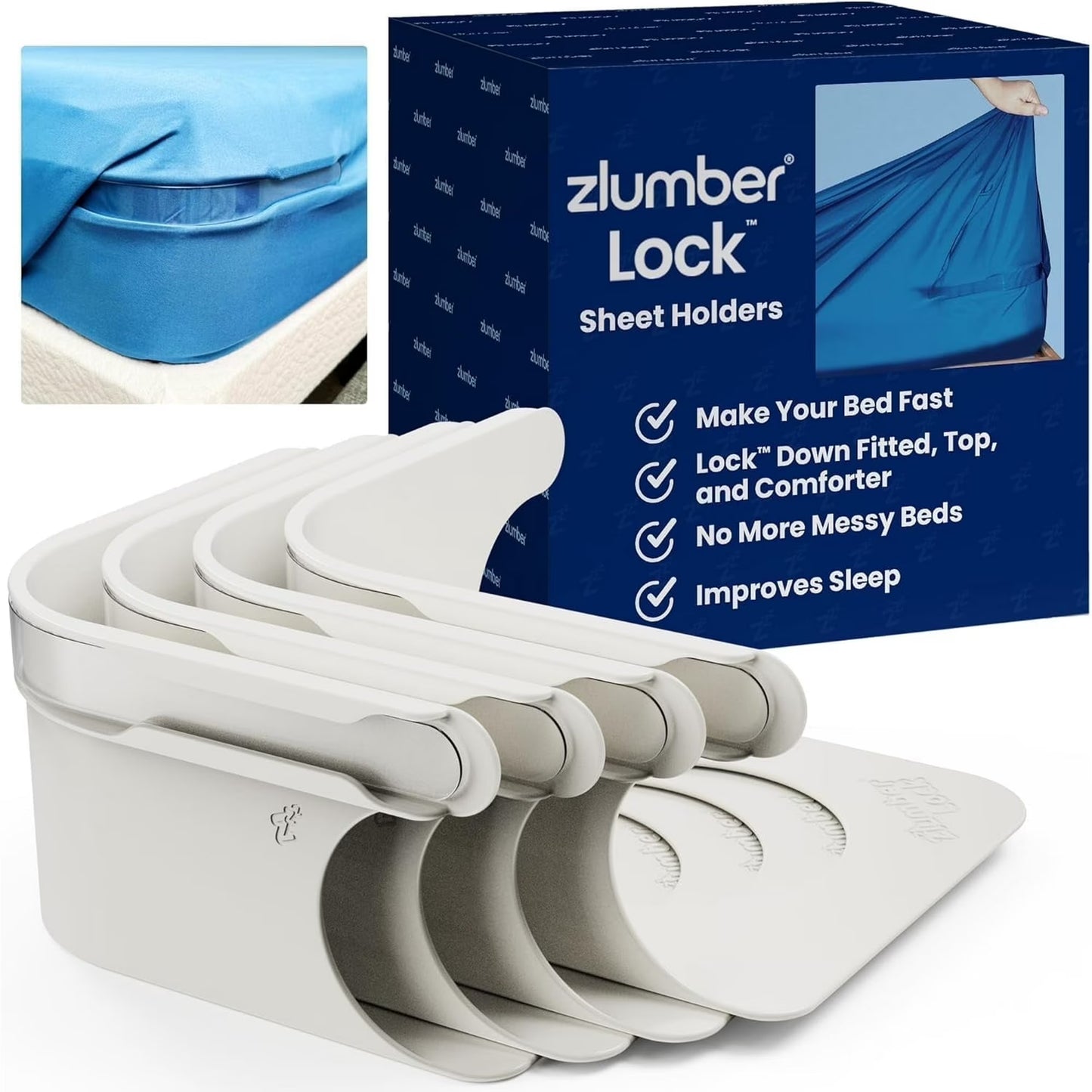 Heavy-Duty PP Plastic Open Corner Bed Sheet Holders
