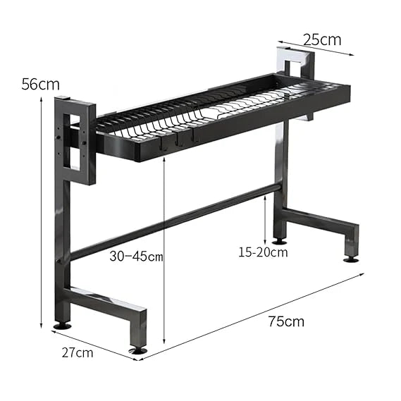 Stainless Steel Black Dish Drying Rack