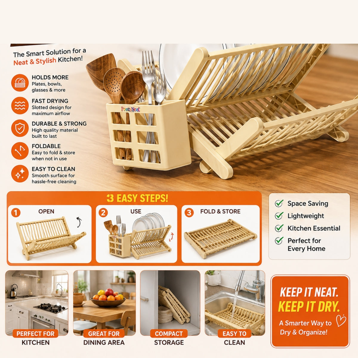 Luxury Foldable Dish Drying Rack