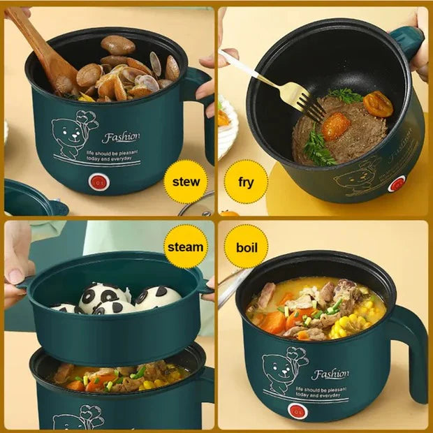 (Free Delivery) Portable Multifunctional Non-Stick Electric Pot