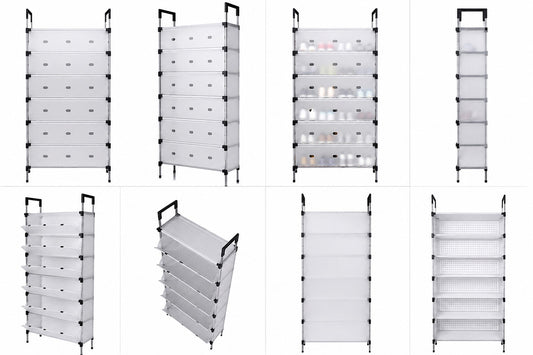 J32 Sturdy Shoe Rack with Transparent Dust-Proof Cover