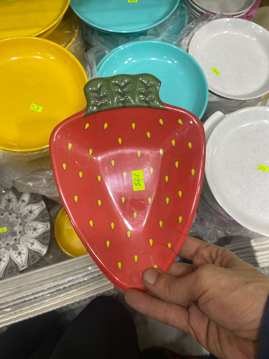 Kids' Strawberry-Shaped Melamine Serving Bowl