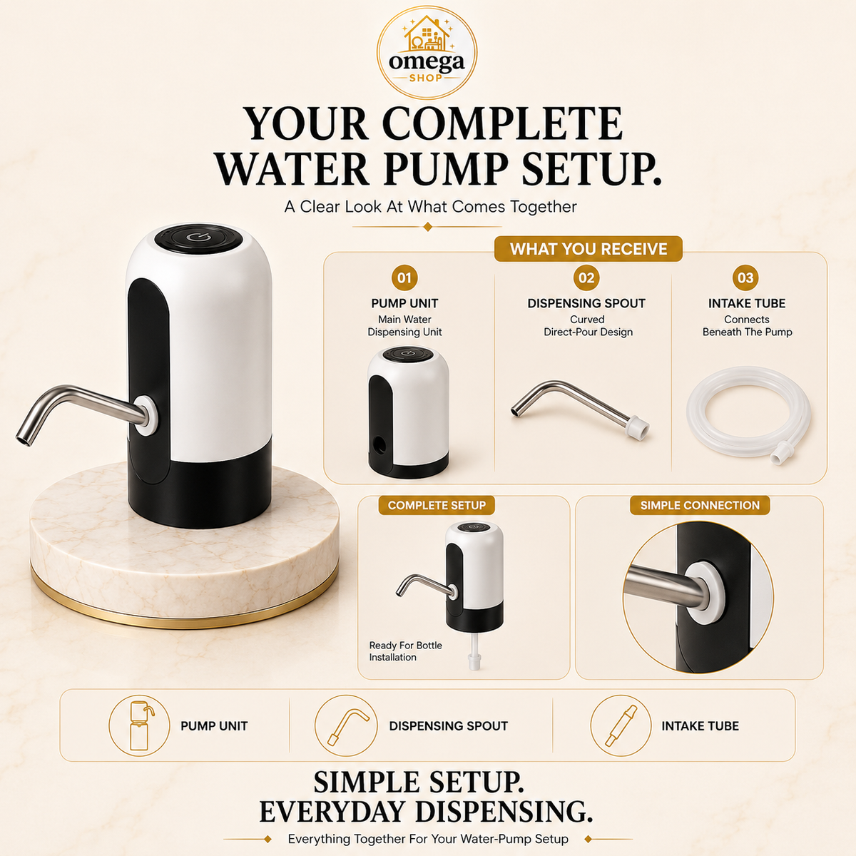 sensor water bottle pump