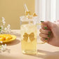 Trendy Bow-Adorned Glass Tumblers