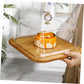 Square Bamboo Cake Dish with Transparent Acrylic Lid