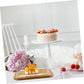 Square Bamboo Cake Dish with Transparent Acrylic Lid