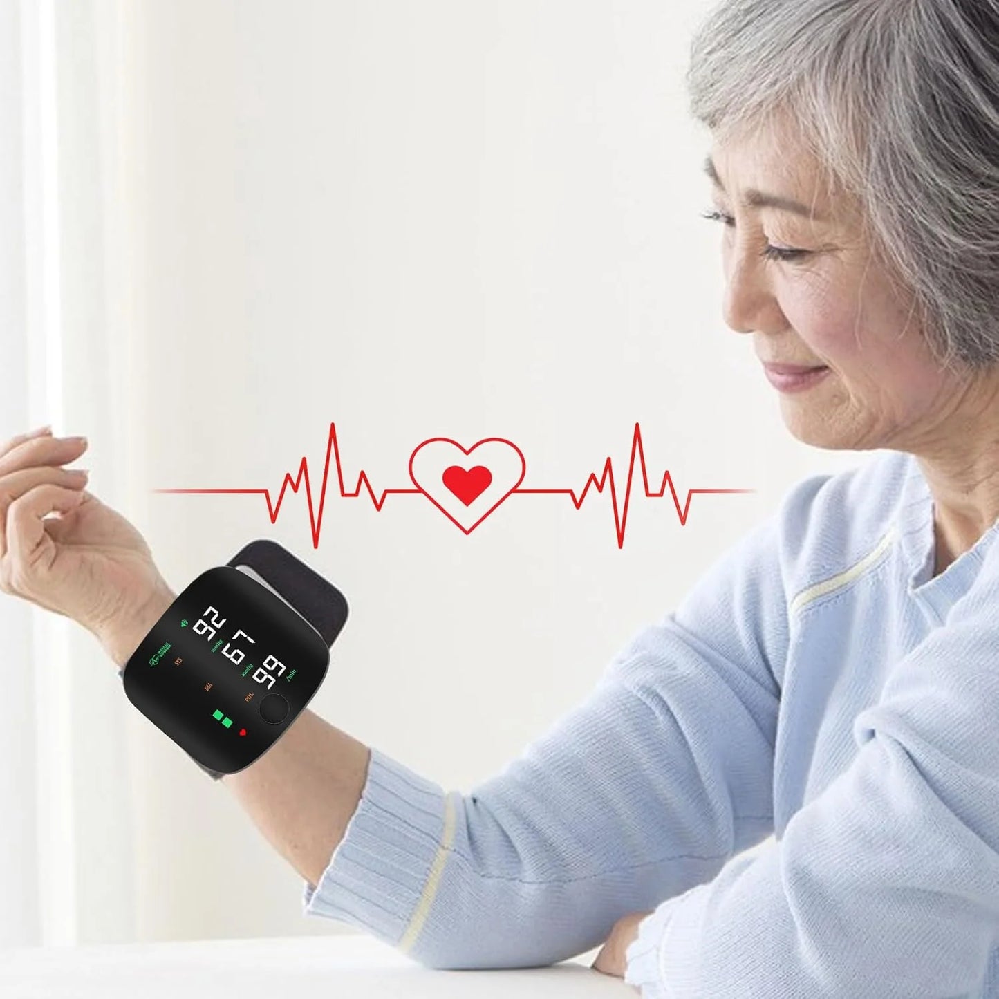 Rechargeable Wrist BP Monitor – Digital LED Display & Voice Broadcast