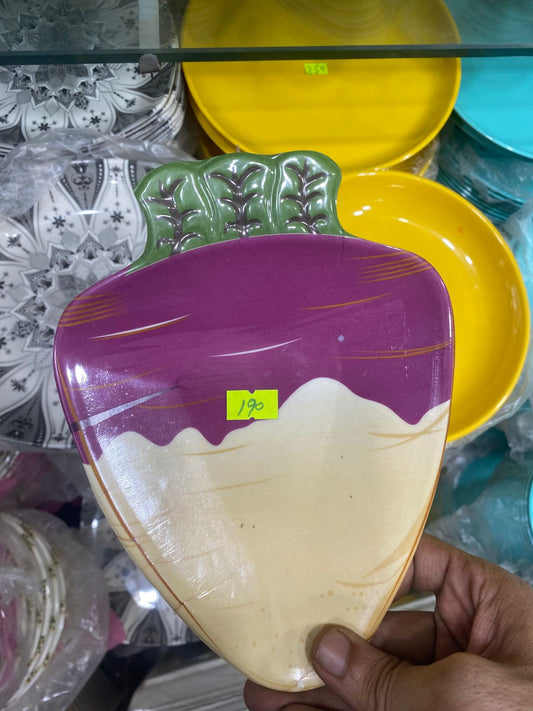 Colorful Melamine Turnip Serving Tray