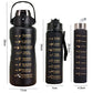 3-Piece Motivational Gradient Water Bottle Set with Time Markers