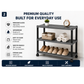 Premium Multipurpose Plastic Shoe Rack | 2 Tier & 3 Tier Storage Shelf with Wheels