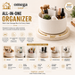 360° Rotating Cosmetic Organizer – Multi-Compartment Makeup & Skincare Storage | Omega Shop