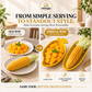 Omega Mango Serving Bowl & Corn Platter Set – Premium Melamine Serving Dish Bundle (2-Piece)