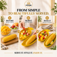 Omega Mango Serving Bowl & Corn Platter Set – Premium Melamine Serving Dish Bundle (2-Piece)