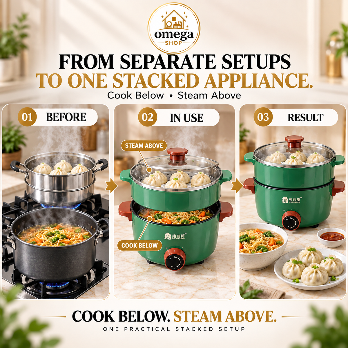 Portable Multifunctional Electric Cooking Pot | Non-Stick Mini Cooker |