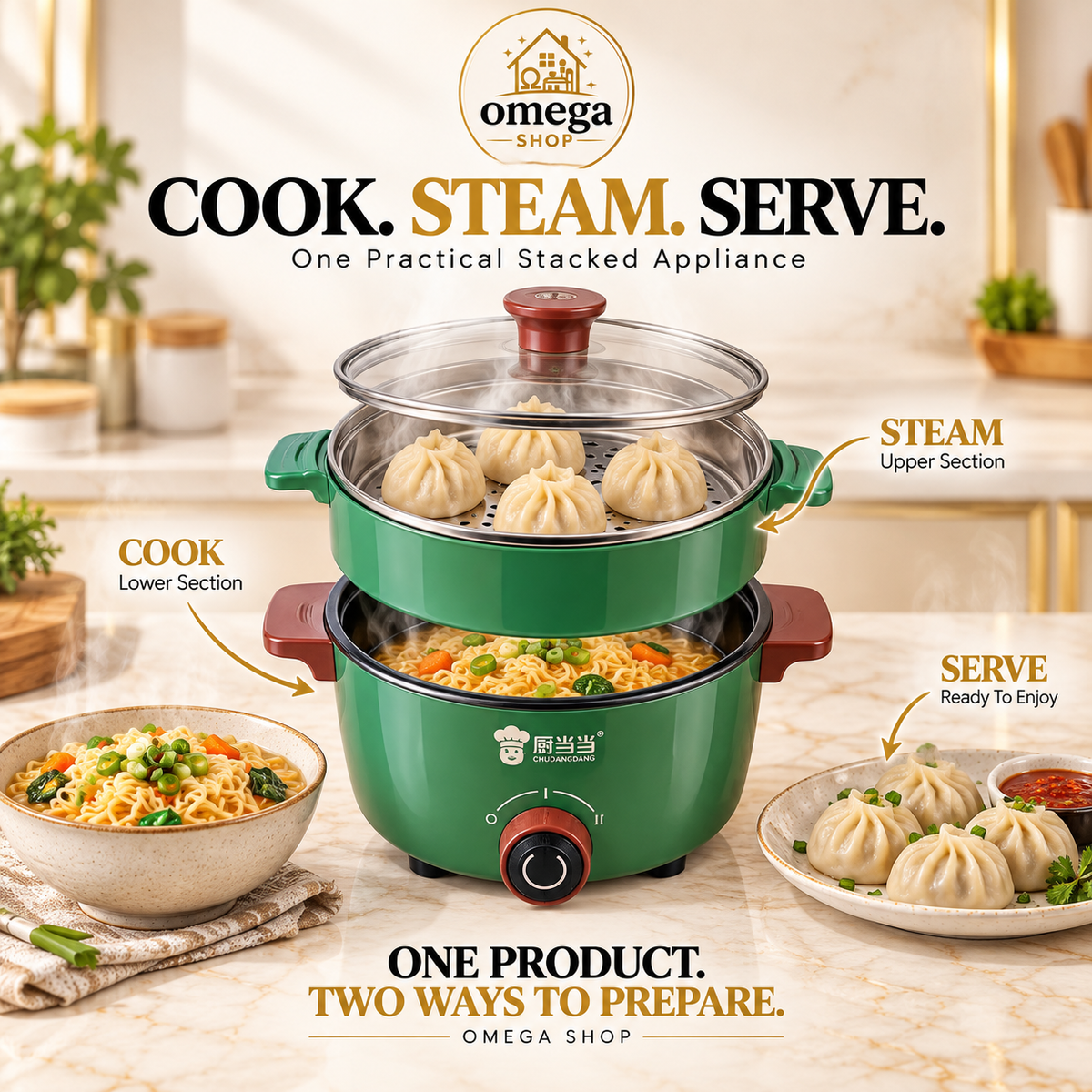 Portable Multifunctional Electric Cooking Pot | Non-Stick Mini Cooker |