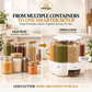 6 Grid Rotating Grain Storage Dispenser | Airtight Kitchen Food Container (Large & Small) | Omega Shop Pakistan