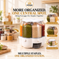 6 Grid Rotating Grain Storage Dispenser | Airtight Kitchen Food Container (Large & Small) | Omega Shop Pakistan
