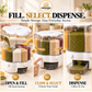 6 Grid Rotating Grain Storage Dispenser | Airtight Kitchen Food Container (Large & Small) | Omega Shop Pakistan