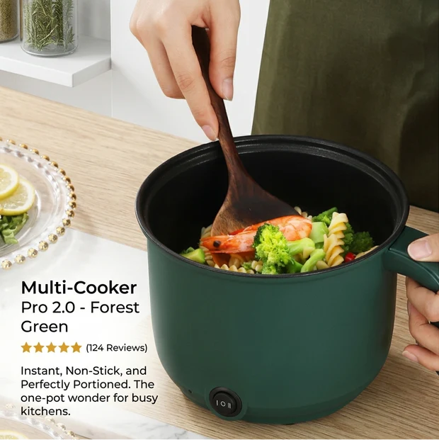 (Free Delivery) Portable Multifunctional Non-Stick Electric Pot