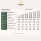 A product specification and dimensions chart for a multi-layer shoe cabinet. The left side contains a table with product details like material, color, capacity, and dimensions, while the right side shows approximate height and depth measurements for cabinet depths ranging from 4 to 9 layers.