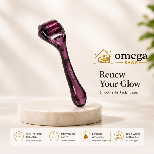 Omega 540 Titanium Derma Roller – Micro Needling Roller for Face, Beard, Hair & Skin Care