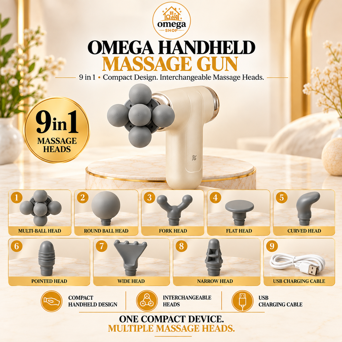 9 in 1 massage gun
