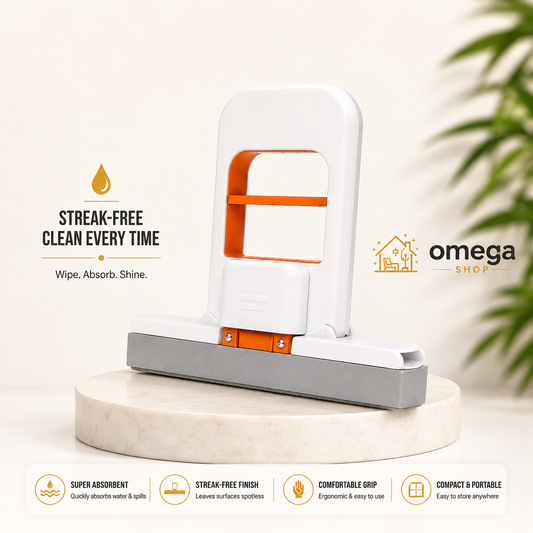 Omega Mini Foldable Self-Squeeze Sponge Mop for Kitchen & Bathroom