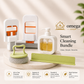 Omega 4-in-1 Kitchen Cleaning Bundle – Mini Foldable Mop, Soap Dispenser, Dish Scrubber & Sink Splash Guard