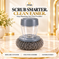Refillable Soap-Dispensing Steel Wool Scrubber