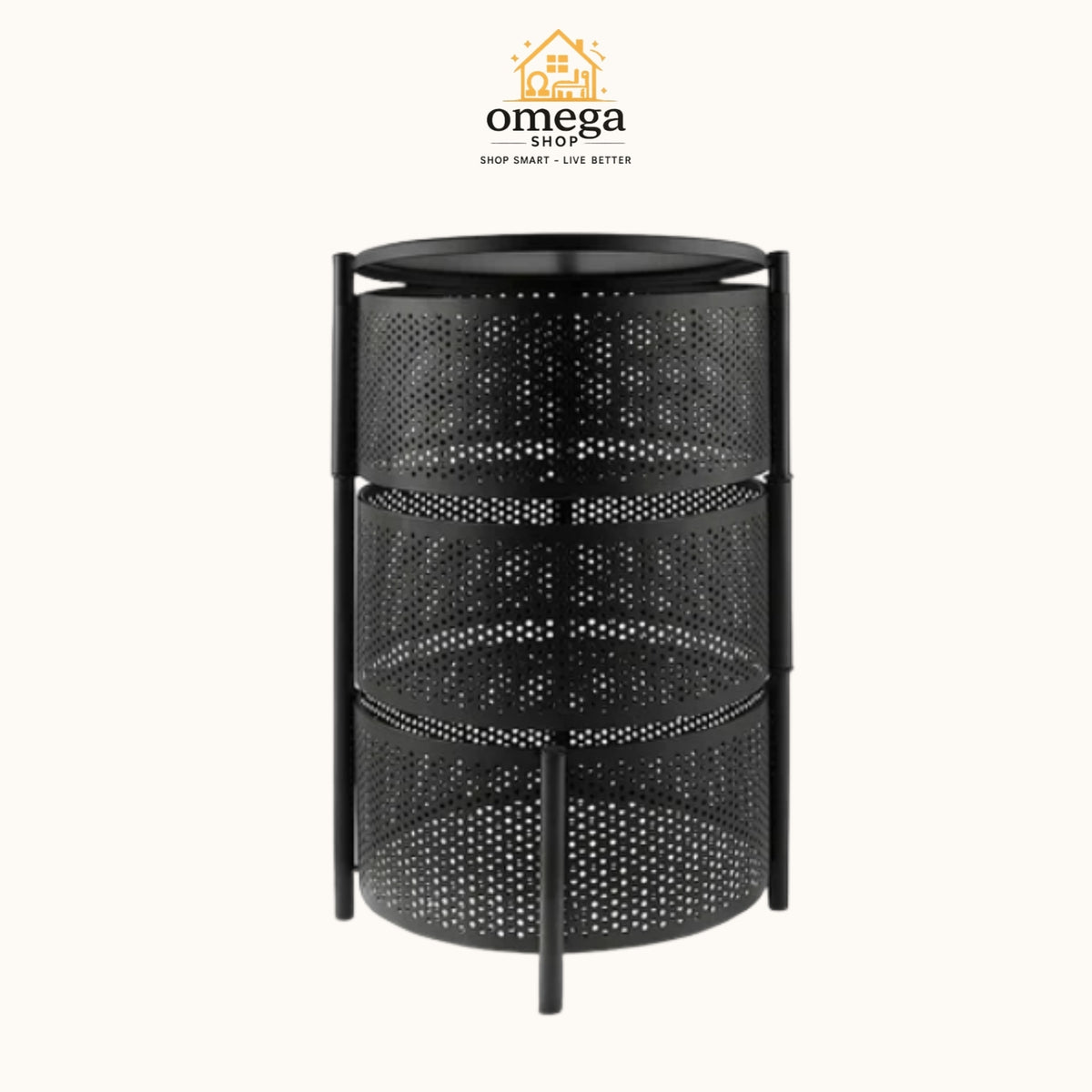 Premium Round Rotating Metal Storage Rack with  | 3 Tier, 4 Tier & 5 Tier Kitchen Organizer