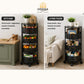 Premium Round Rotating Metal Storage Rack with  | 3 Tier, 4 Tier & 5 Tier Kitchen Organizer