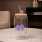 Trendy Bow-Adorned Glass Tumblers