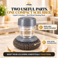Refillable Soap-Dispensing Steel Wool Scrubber