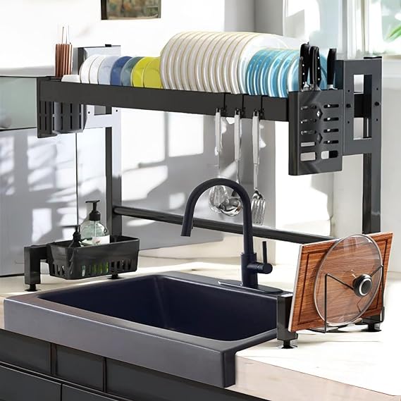 Stainless Steel Black Dish Drying Rack