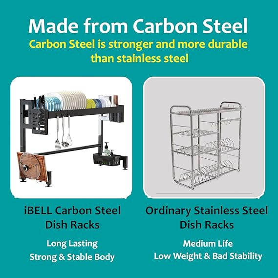 Stainless Steel Black Dish Drying Rack