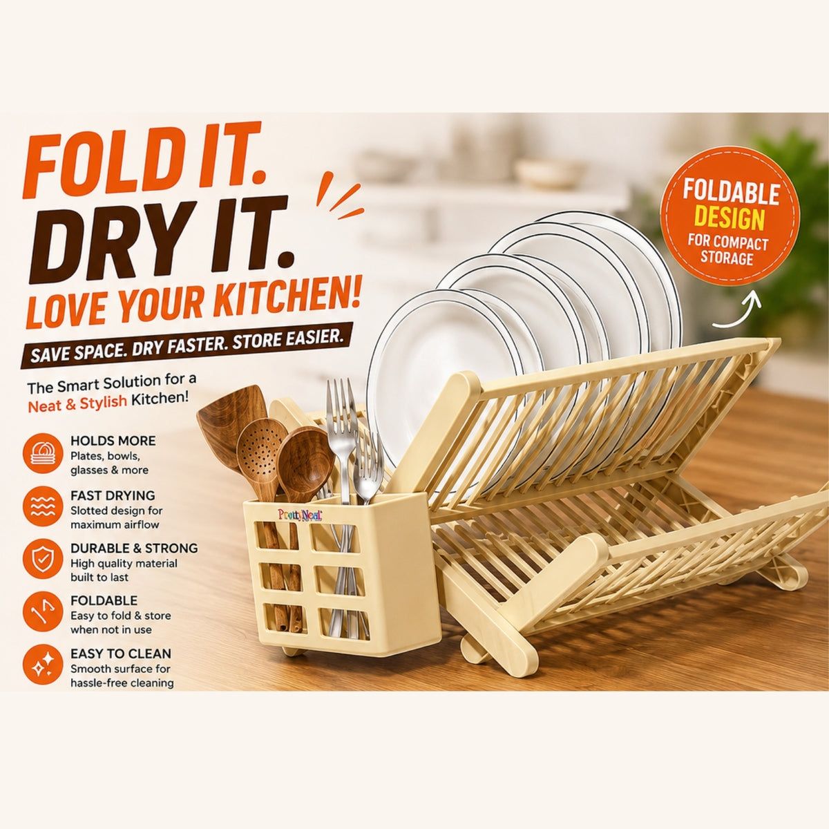 Luxury Foldable Dish Drying Rack