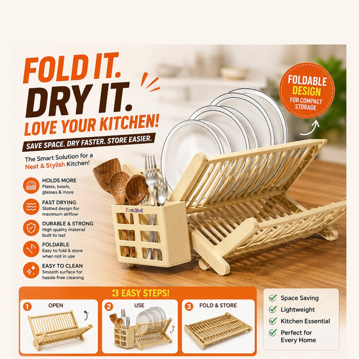 Luxury Foldable Dish Drying Rack
