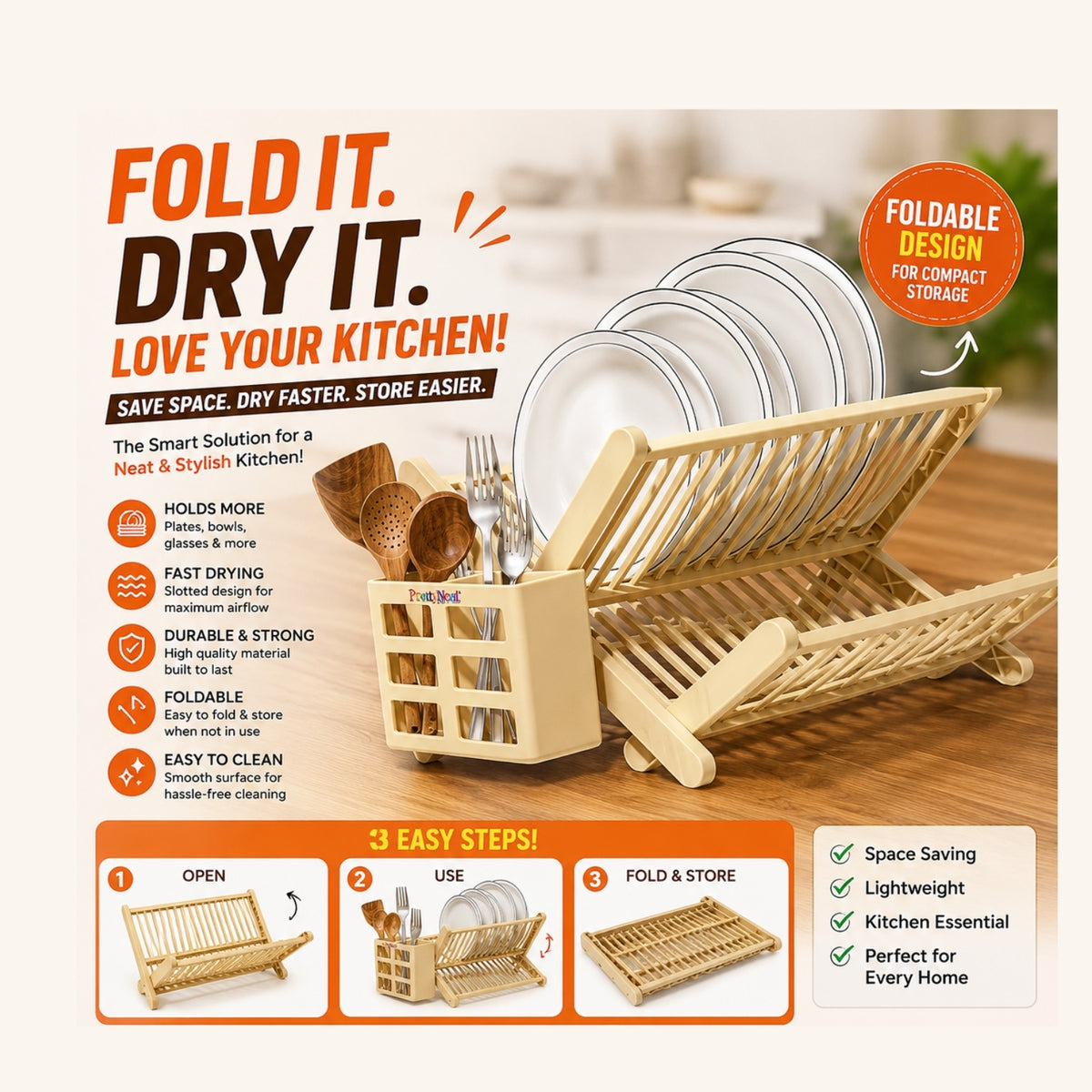 Luxury Foldable Dish Drying Rack