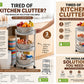 Gray 3-Tier Colander Rack with Rotating Baskets
