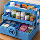 Blue 3-Tier Multipurpose Storage Box for Medication