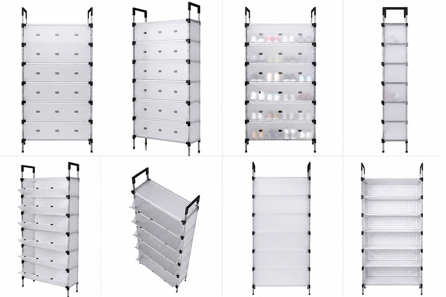 J32 Sturdy Shoe Rack with Transparent Dust-Proof Cover
