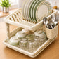 Max Kitchen 2-Tier Dish Drying Rack with Cutlery Holder
