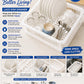 White Rectangular Plastic Dish Drainer Rack