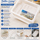 White Rectangular Plastic Dish Drainer Rack