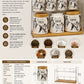 7-Piece Ceramic Canister Set with Marble Design & Bamboo Lids