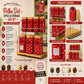 Polka Dot Spice & Storage Jar Set with Bamboo Airtight Lids