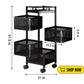 4-Tier ROMLN Storage Organizer with Rotatable Mesh Baskets