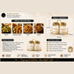 White Ceramic Salt & Pepper Set with Gold-Finish Rack